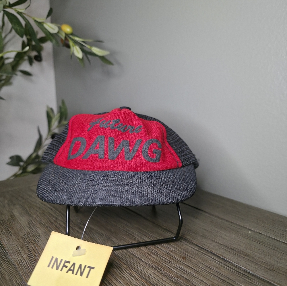 Infant 'Future Dawg' Red and Black Trucker Hat